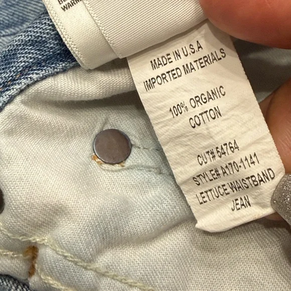 AGOLDE Lettuce Waistband Reworked High Rise Fitted 90s Jeans - Picture 7 of 15